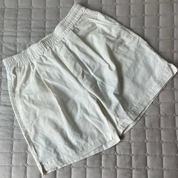 [BUNJANG] LaFudstore Wide One-Tuck Linen Shorts Cream M / 30-32) 라퍼지스토어 와이드 원턱 린넨 쇼츠 반바지_크림 M