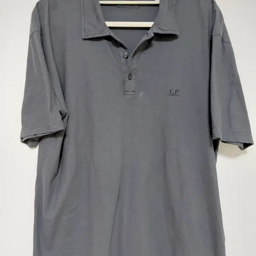 [BUNJANG] CP Company Grey Polo T-Shirt M / CP컴퍼니 그레이 반팔 폴로티 M