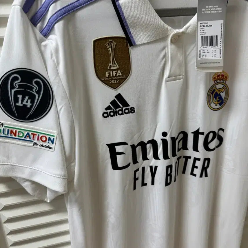 [BUNJANG] Real Madrid 22/23 Benzema Champions League Home Short Sleeve Jersey - Size M / 22/23 레알 마드리드 홈 반팔 벤제마 챔피언스리그