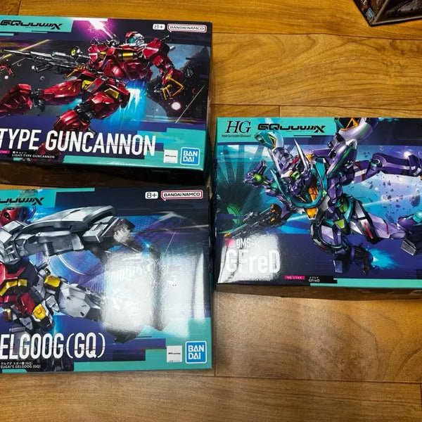 [BUNJANG] HG Zaku Aqueous Custom Cannon + Gelgoog (Sugai Custom) + Z Freed Bundle Set / 건담 HG 지쿠악스 경캐논 + 겔구그 스가이기 + 지프레드 일괄