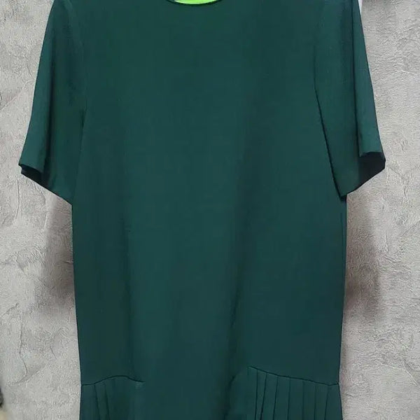 [BUNJANG] ZARA Midi Dress Dark Green Pleated Hem / 자라원피스