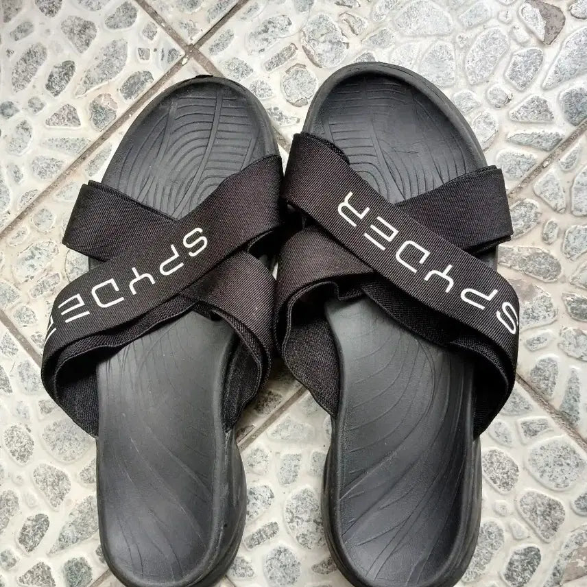 [BUNJANG] Spider Black Flip-Flop Sandals / 스파이더 블랙 쪼리 슬리퍼