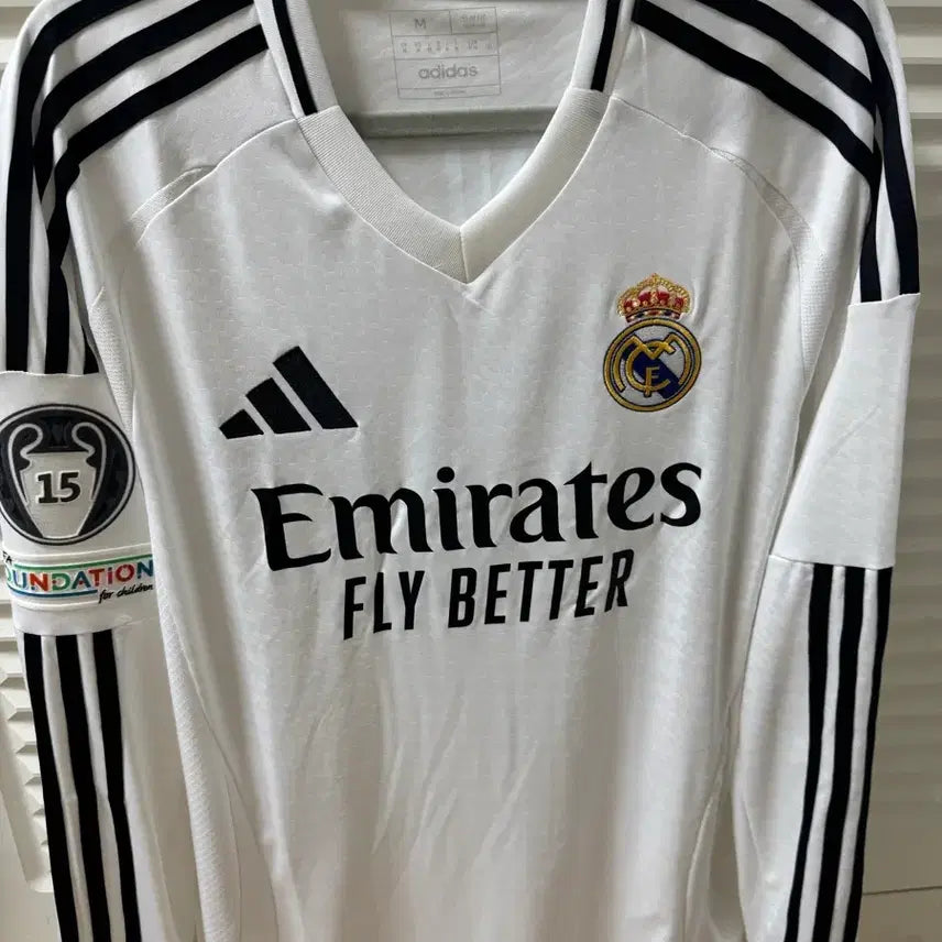 [BUNJANG] Real Madrid 24/25 Home Long Sleeve Vinícius Jr. Champions League Edition / 24/25 레알마드리드 홈 긴팔 비니시우스 챔피언스리그