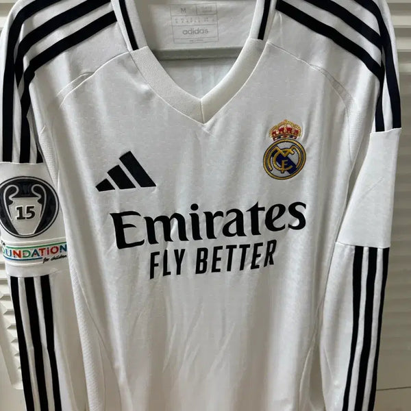 [BUNJANG] Real Madrid 24/25 Home Long Sleeve Vinícius Jr. Champions League Edition / 24/25 레알마드리드 홈 긴팔 비니시우스 챔피언스리그