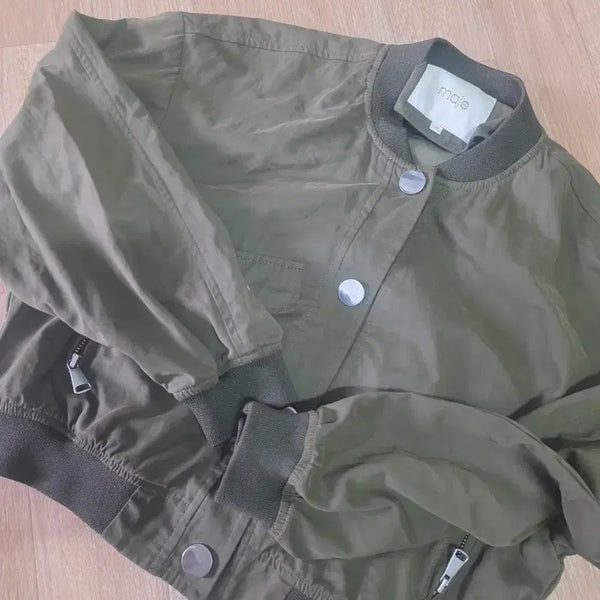 [BUNJANG] Maje Khaki Bomber Jacket / maje 마쥬 카키색 봄버 자켓