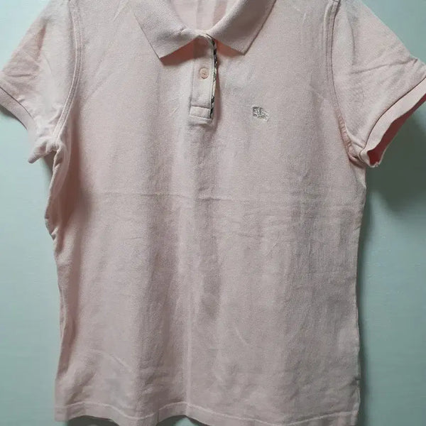 [BUNJANG] Burberry Polo Shirt Pink Cotton L / 버버리 카라티 폴로티 L