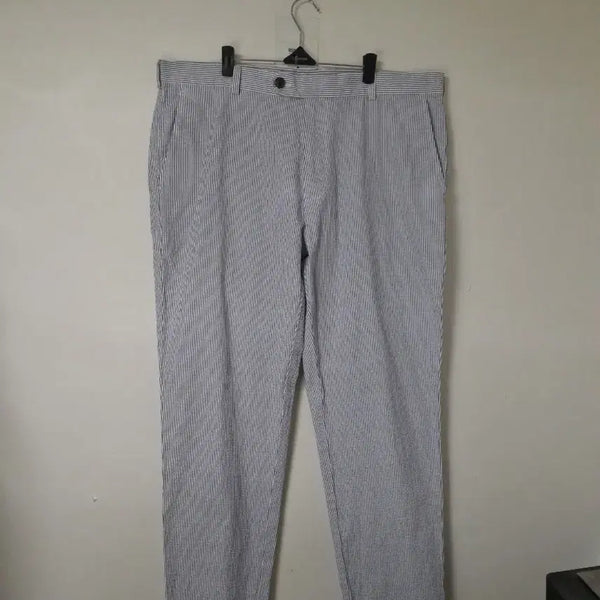 [BUNJANG] Brooks Brothers Cotton Seersucker Stripe Pants 38" / 브룩스 브라더스 코튼 시어서커 스트라이프 팬츠 38"