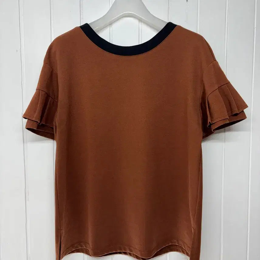 [BUNJANG] CC Collect Ribbon Frill Sleeve Short-Sleeve T-Shirt Women's Size 55 / CC컬렉트 리본 프릴소매 반팔 여성85(55)  바