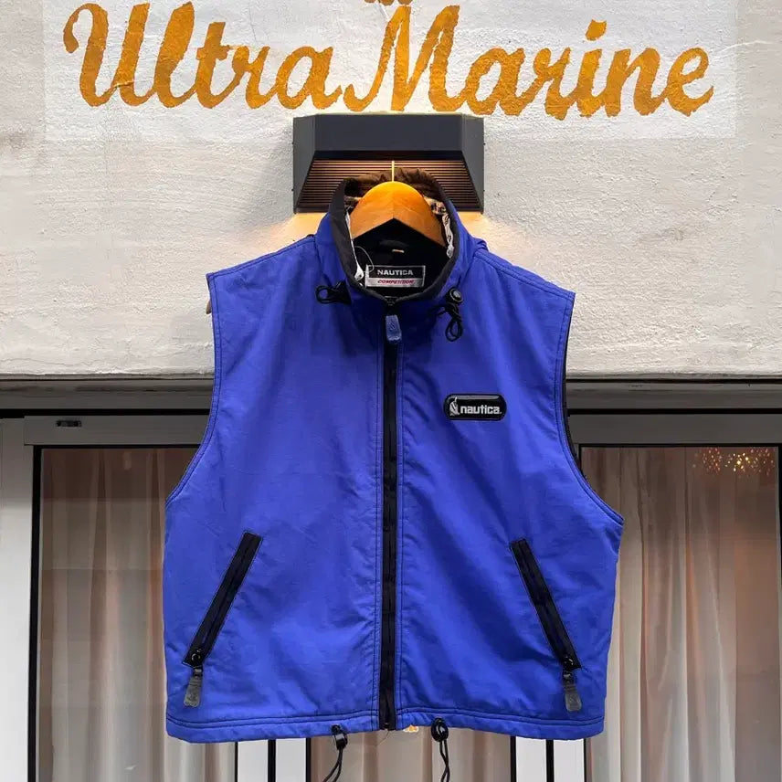 [BUNJANG] Nautica Hooded Vest Blue Vintage S / 노티카 후드 베스트 S