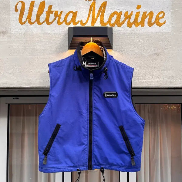 [BUNJANG] Nautica Hooded Vest Blue Vintage S / 노티카 후드 베스트 S