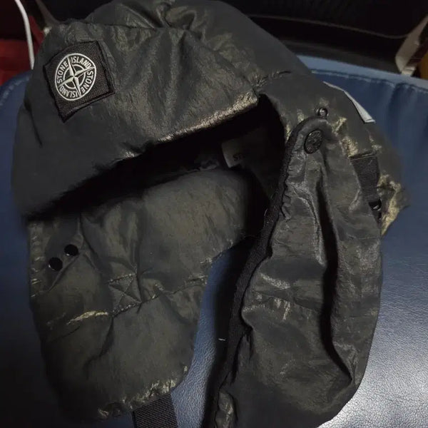[BUNJANG] Stone Island Trooper Hat Black Nylon Size M / 스톤아일랜드 트루퍼햇 M사이즈