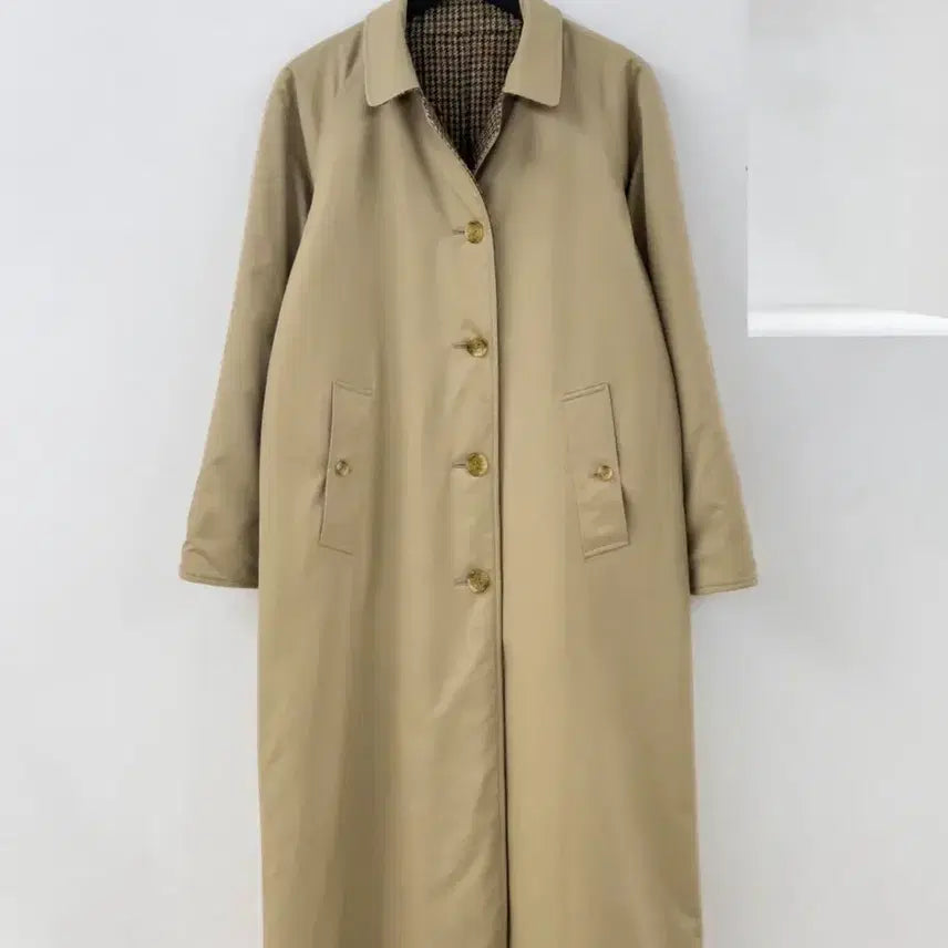 [BUNJANG] Burberry Gunclub Irish Tweed Reversible Coat / 버버리 건클럽 아이리쉬 트위드 리버시블 코트