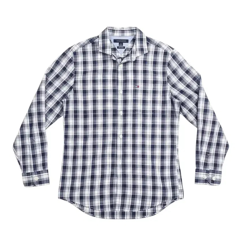 [BUNJANG] Tommy Hilfiger Double Check 80's 2PLY Shirt NV / 남성S / 타미힐피거 더블체크 80'S 2PLY 셔츠NV 34-1