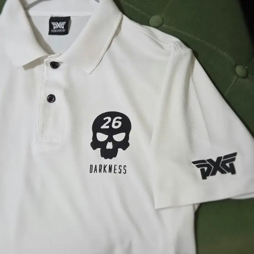[BUNJANG] PXG Darkness White Short Sleeve Polo T-Shirt Size 95 / PXG 다크니스 화이트 반팔 폴로티 95 가슴단면 50