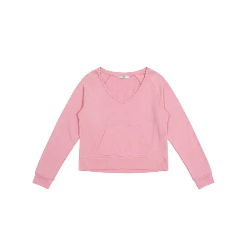[BUNJANG] ORI Hooded Pink Long Sleeve T-Shirt / 여성F/ ORI 후디드 핑크 긴팔티 35-165