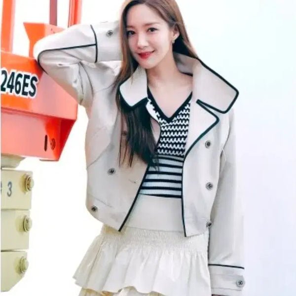 [BUNJANG] Egoist White Cropped Jacket / 에고이스트 쟈켓(새상품)
