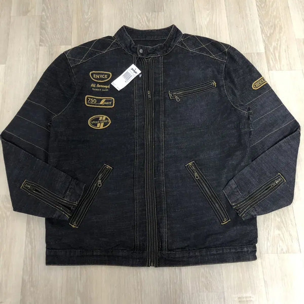 [BUNJANG] ENYCE Racing Patch Denim Jacket XL (Deadstock) / XL) 새상품 이니찌 ENYCE 데드스탁 레이싱 패치 힙합 데님 자켓