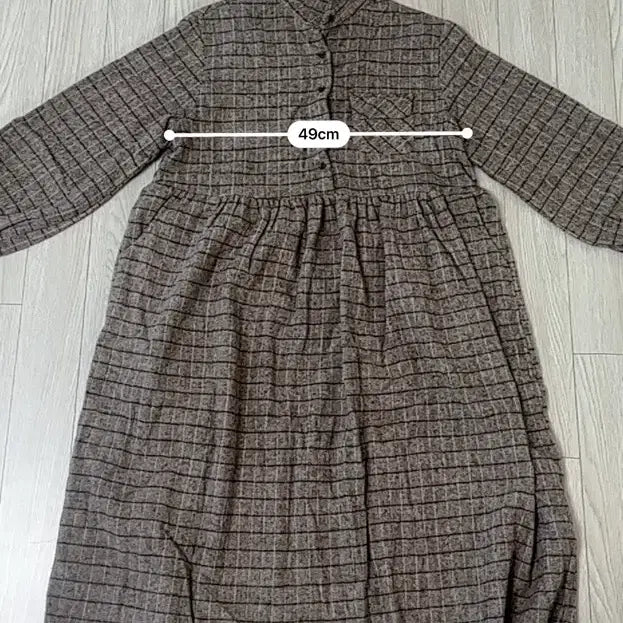 [BUNJANG] Check Pattern Long Dress / 체크 패턴 롱 원피스