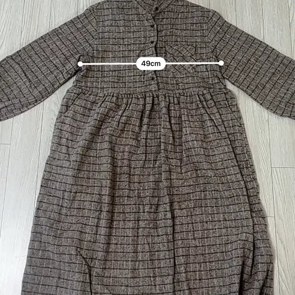 [BUNJANG] Check Pattern Long Dress / 체크 패턴 롱 원피스