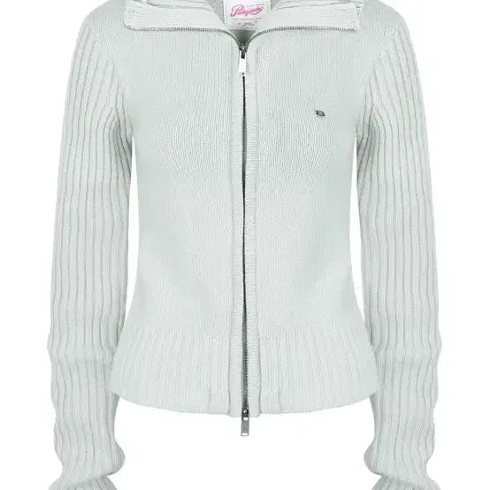 [BUNJANG] Faye Jade Turtleneck Wool Knit Zip-Up / 페일제이드 터틀넥 울 니트 집업