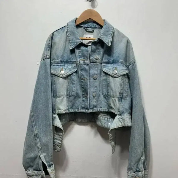 [BUNJANG] Zara Washed Denim Jacket / 자라 연청 중청 청자켓
