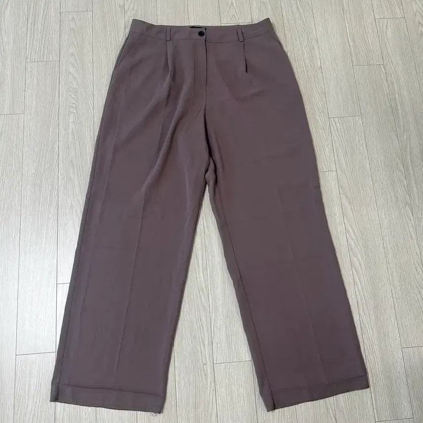 [BUNJANG] Brown Tone Wide Slacks Pants / 브라운톤 와이드 슬랙스 팬츠
