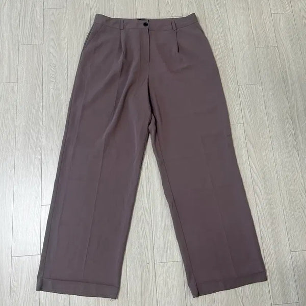 [BUNJANG] Brown Tone Wide Slacks Pants / 브라운톤 와이드 슬랙스 팬츠