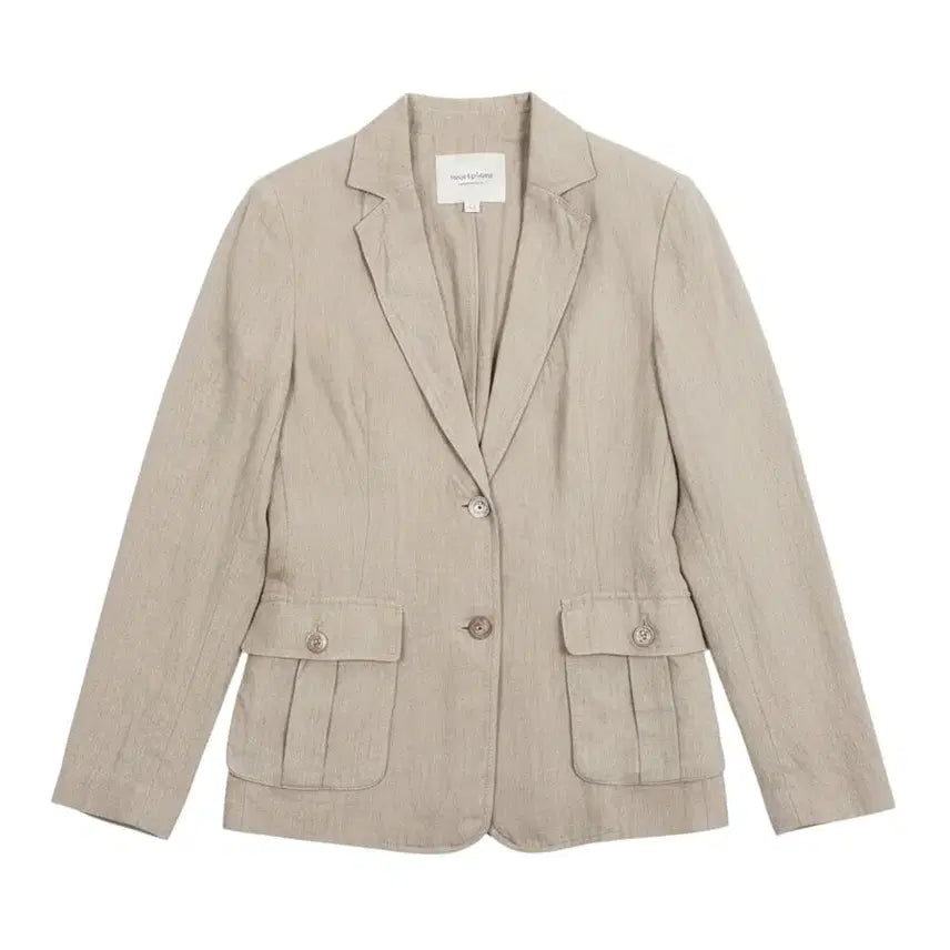 [BUNJANG] JIGOTT Herringbone Basic Pocket Jacket (Women's Size 55) / 여성55 / 지고트 헤링본 베이직 포켓자켓BG 34-8