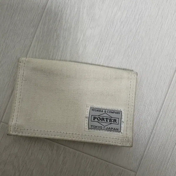 [BUNJANG] Porter Card Wallet Ivory / 포터 카드지갑 아이보리 판매 합니다