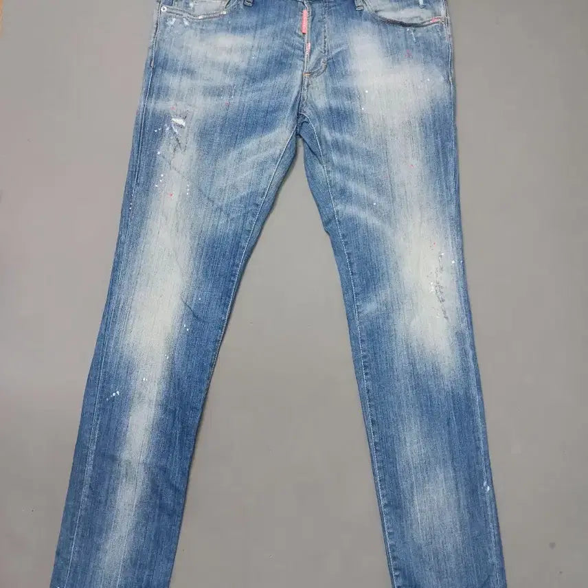 [BUNJANG] DSQUARED2 Neon Logo Paint Slim Jeans / [36] 정품 디스퀘어드2 네온로고 페인트 슬림진 청바지