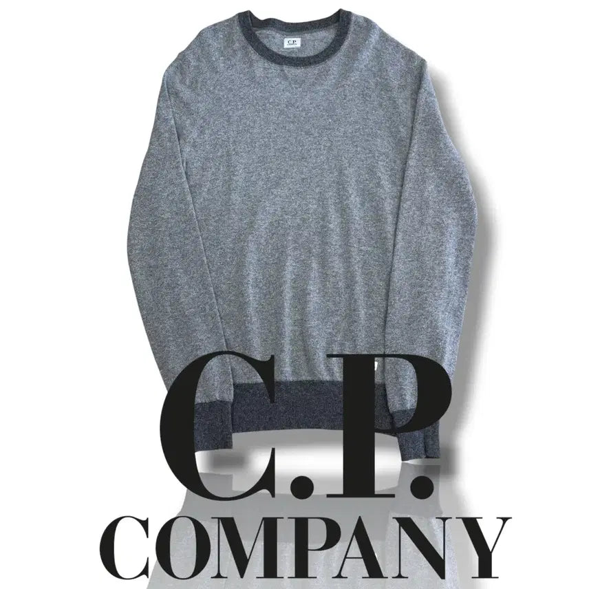 [BUNJANG] CP Company XL Grey Lambswool Knit Sweater / 씨피 컴퍼니 XL 그레이 램스울 니트 스웨터