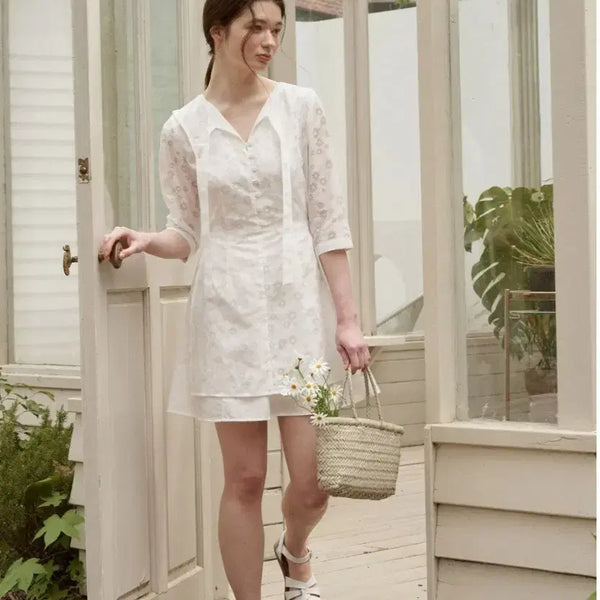 [BUNJANG] Wildflower Pattern Layered Dress / 쟈습 원피스
