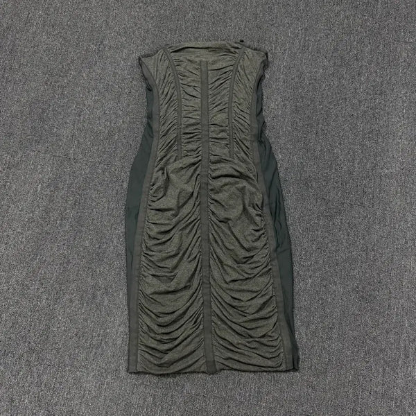 [BUNJANG] Dolce & Gabbana Grey Shirring Corset Dress Size 42 / 돌체앤가바나 그레이 셔링 코르셋 원피스