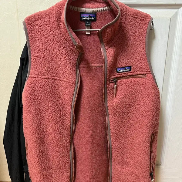[BUNJANG] Patagonia Pink Fleece Vest M / 파타고니아 핑크 뽀글이 플리스 조끼