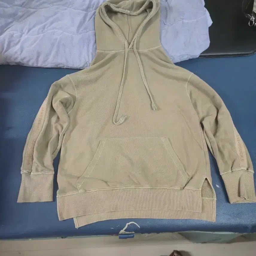 [BUNJANG] Vintage Oversized Olive Hoodie / 빈티지 오버핏 후드 올리브