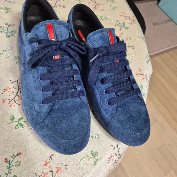 [BUNJANG] Prada Suede Navy Sneakers / 프라다 스웨이드 네이비 스니커즈