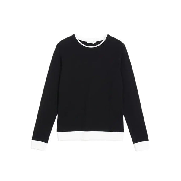 [BUNJANG] Zara Women's Long Sleeve Round Neck Solid T-Shirt (Black) / 여성M / 자라 긴팔 라운드 무지 티셔츠BK 34-13