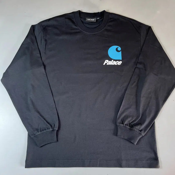 [BUNJANG] Palace x Carhartt WIP Logo Long Sleeve Black / 팔라스 칼하트 WIP 로고 롱슬리브 블랙