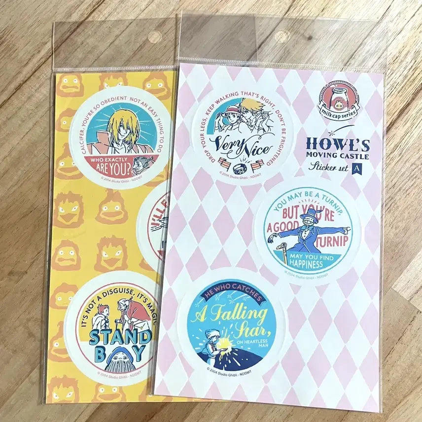[BUNJANG] Ghibli Howl's Moving Castle Round Sticker Bundle Set / 일괄) 지브리 하울의 움직이는 성 원형 스티커