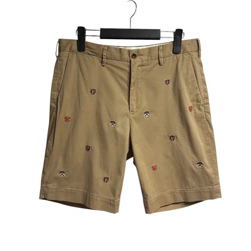 [BUNJANG] Polo Ralph Lauren Embroidered Beige Chino Shorts Size 31 / 폴로 랄프로렌 자수 베이지 치노 쇼츠 31size