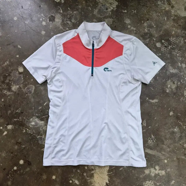 [BUNJANG] NEPA Functional Fabric Half-Zip Short Sleeve T-Shirt / 95) 네파 하프집업 기능성 원단 반팔티 반팔티셔츠