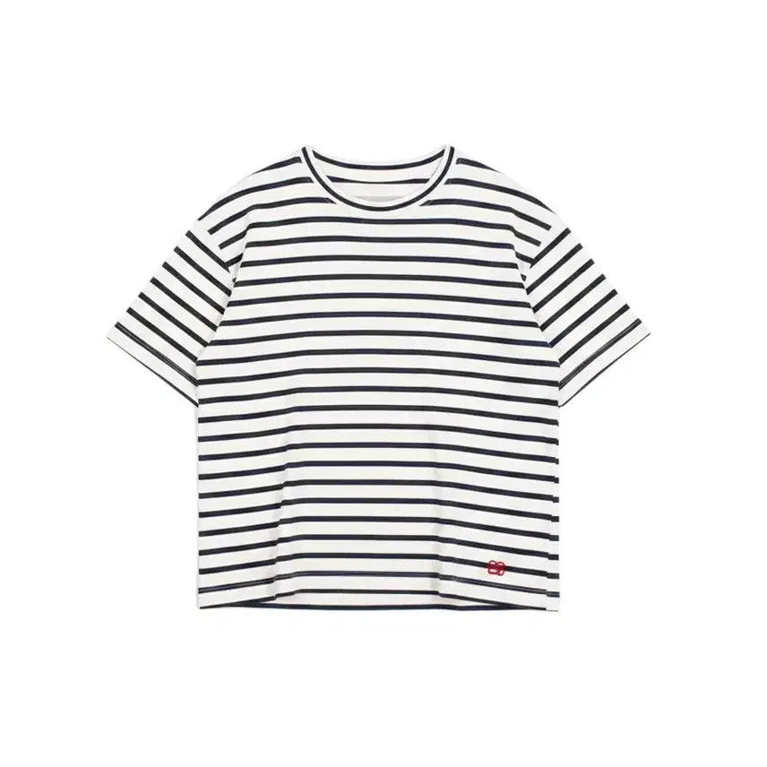 [BUNJANG] Songzio Striped Short Sleeve T-Shirt IV / 여성85 / 송지오 단가라 스트라이프 반팔티IV 34-17
