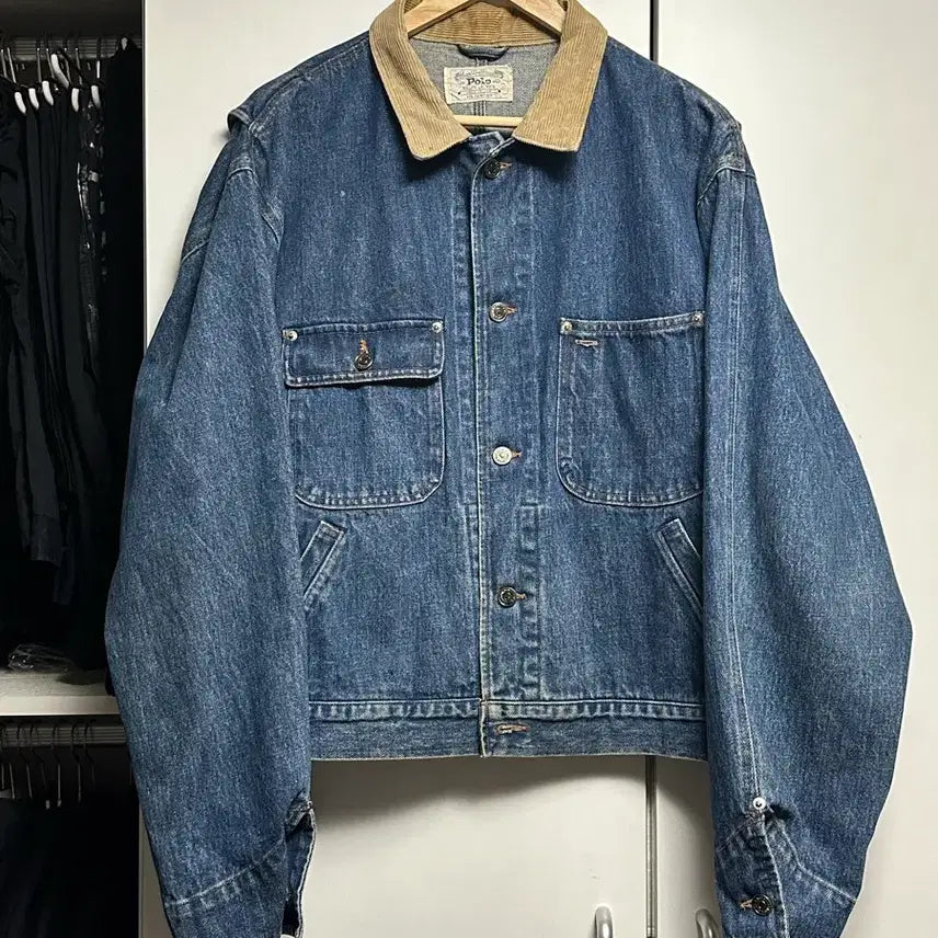 [BUNJANG] Polo Ralph Lauren Vintage Dungaree Denim Jacket / 폴로 빈티지 덩가리 데님자켓madeinusa