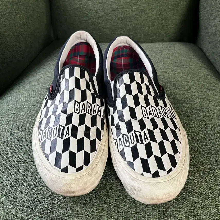 [BUNJANG] Vans Vault x Baracuta Slip-On Sneakers / 반스볼트 X 바라쿠타 슬립온
