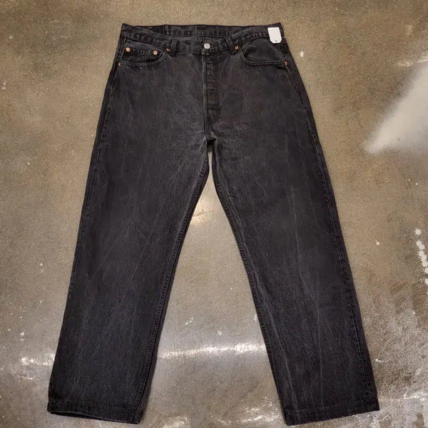 [BUNJANG] Vintage Levi's 501 Black Denim Jeans (90s Made in USA) / 90s Made in USA 빈티지 리바이스501 블랙진 데님팬츠 청바지