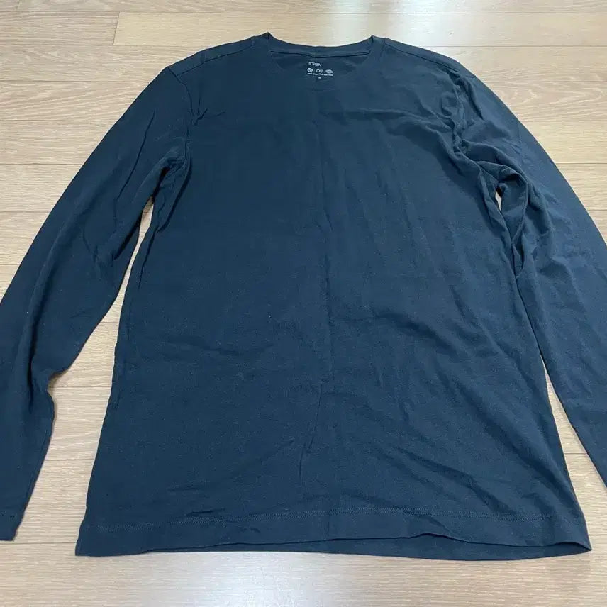 [BUNJANG] TOPTEN Organic Cotton Long Sleeve T-Shirt Navy / 특가)탑텐 오가닉 코튼 긴팔티셔츠 네이비