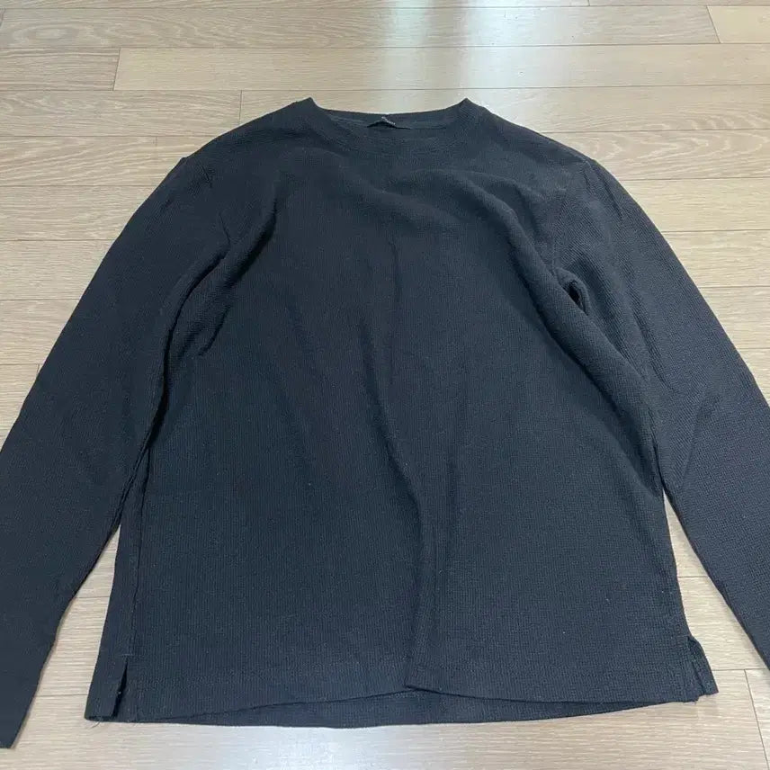 [BUNJANG] TOPTEN Waffle Long Sleeve T-Shirt Black / 특가)탑텐 와플 긴팔티셔츠 블랙