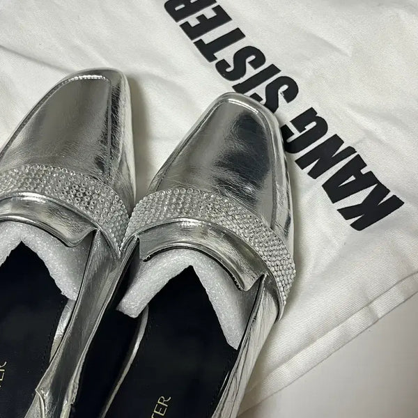[BUNJANG] Kang Sisters Silver Metallic Heels Size 240 / <새상품> 강자매 실버 메탈릭 구두 240