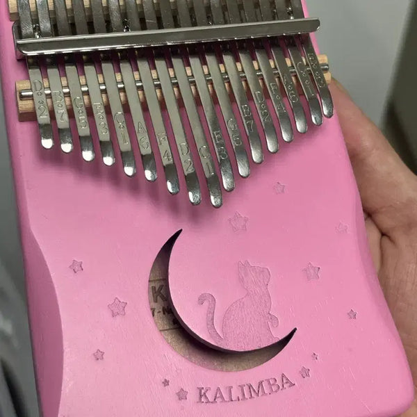 [BUNJANG] Kalimba Pink Cat Design / 칼림바 핑크 고양이 디자인 악기