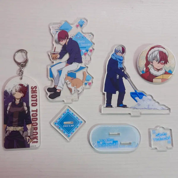 [BUNJANG] My Hero Academia Todoroki Shoto Cat Santa Acrylic Can Badge Bundle Set / 일괄// 히로아카 나히아 토도로키 쇼토 고양이 산타 아크릴 캔뱃지